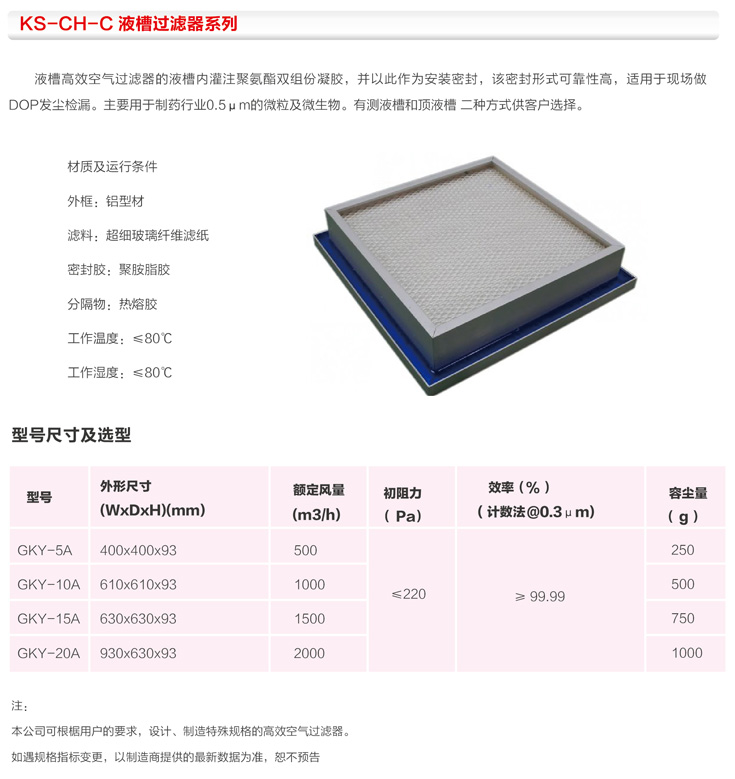 KS-CH-C液槽过滤器系列
